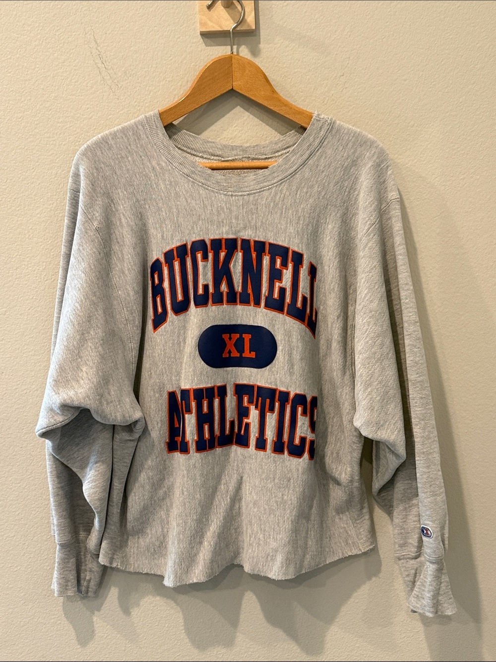 Vintage Bucknell Athletics Gray Graphic Crewneck Sweatshirt Worn In Collegiate M